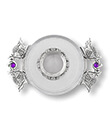Thistle Pewter & Glass Quaich 2 Gaelsong