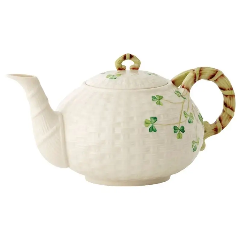 Hand-Painted Shamrock Vintage Porcelain Teapot Hand-Painted Shamrock Vintage Porcelain Teapot