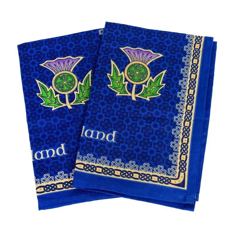 D63027 Authentic Scottish Thistle Tea Collection Set of 2 Towels Gaelsong