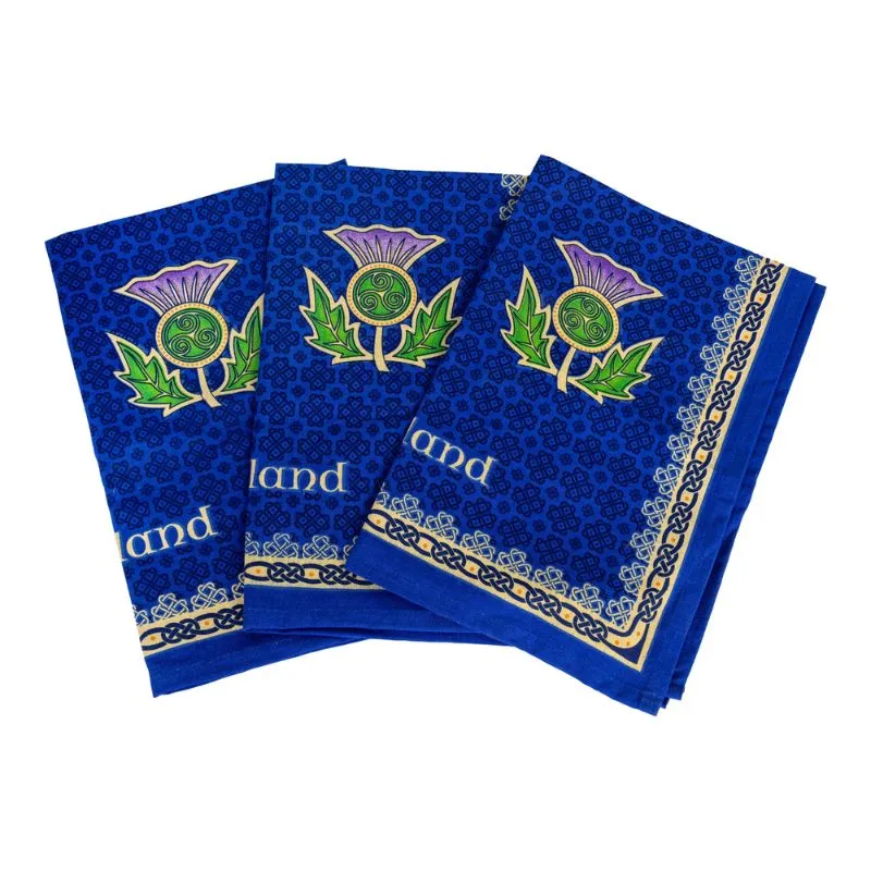 D63027 Authentic Scottish Thistle Tea Collection Set of 3 Towels Gaelsong