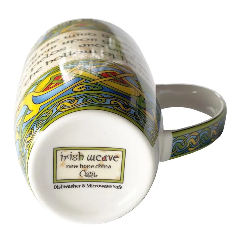 D63047S2 Bone China Irish Blessing Mug Set Back Side Gaelsong 