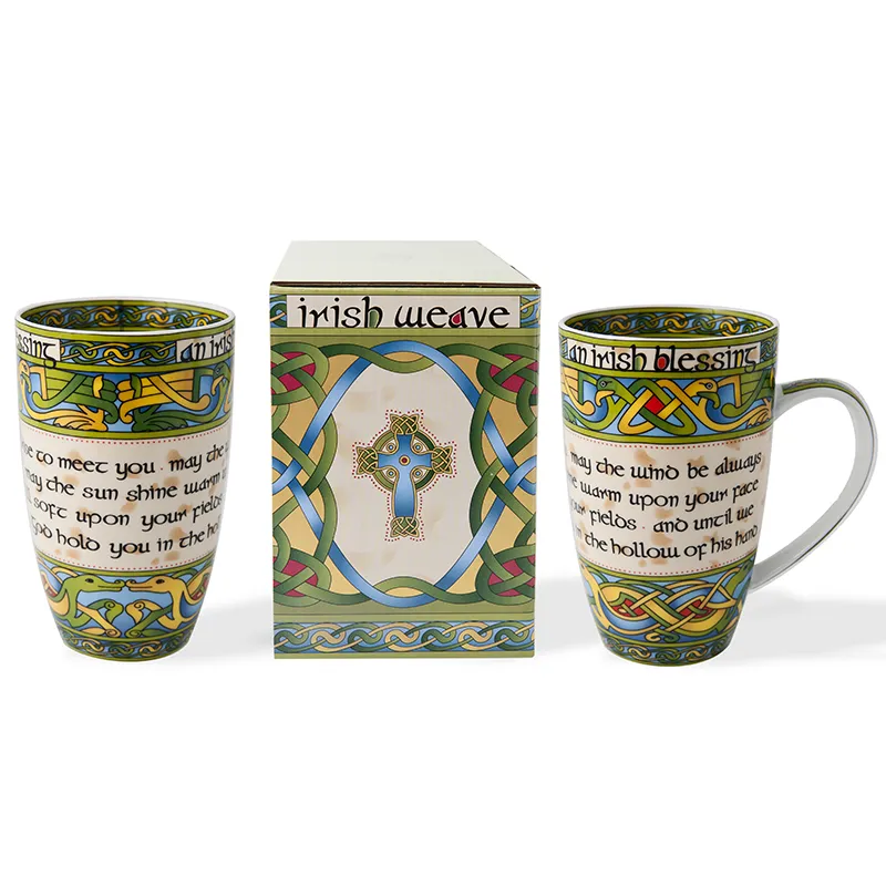D63047S2 Bone China Irish Blessing Mug Set Studio Box Gaelsong 
