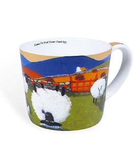 Irish Sheep Coffee Mug - Time To Put Ewer Feet Up
