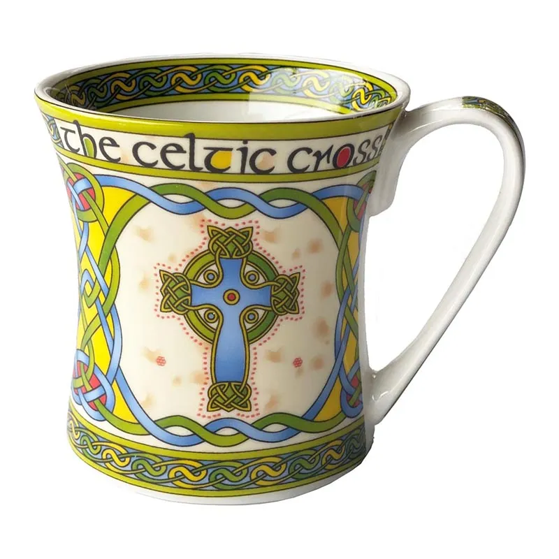 D63073S2 Celtic Cross Irish Mug Set of 2 Gaelsong