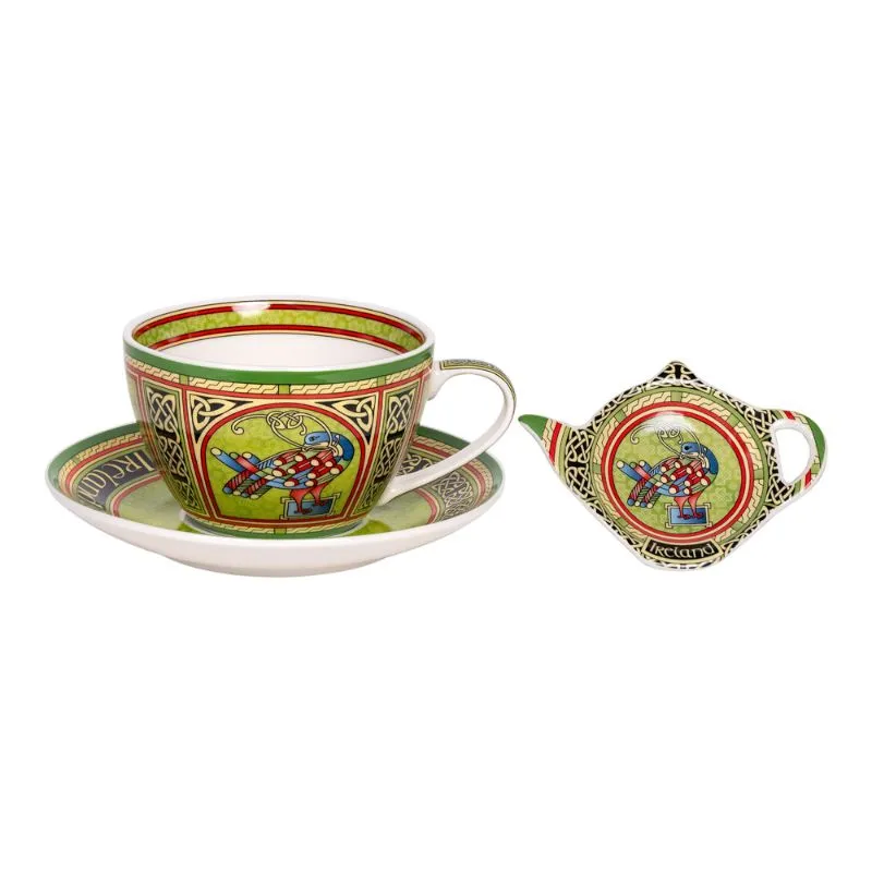D63086 Celtic Peacock Irish Kitchen Accessories Mug and Teapot Gaelsong