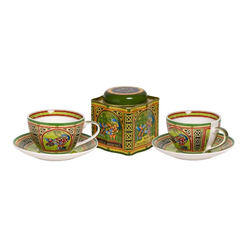 D63086 Celtic Peacock Irish Kitchen Accessories Mug  and Tea Gaelsong