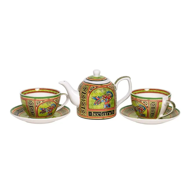 D63086 Celtic Peacock Irish Kitchen Accessories Mugs and Teapot Gaelsong