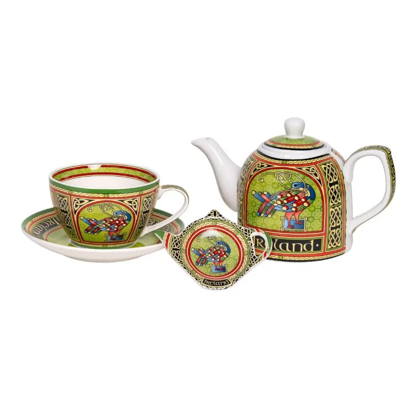 D63086 Celtic Peacock Irish Kitchen Accessories Mug and Teapot  Gaelsong