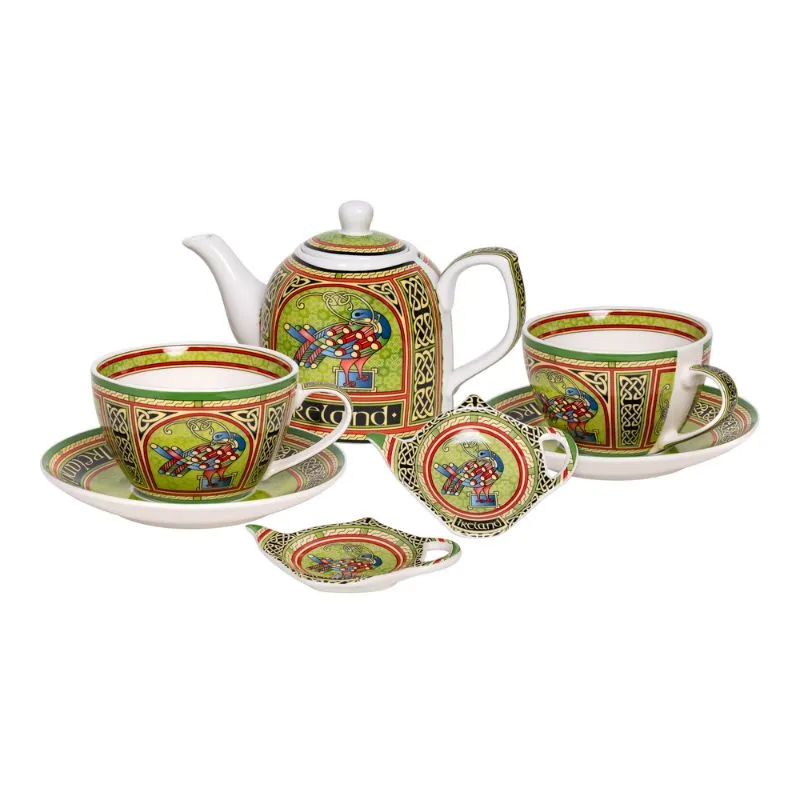 D63086 Celtic Peacock Irish Kitchen Accessories Mug and Teapot Gaelsong