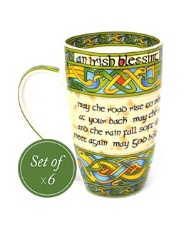 Irish Blessing Mug Attendant Gift Set of 6