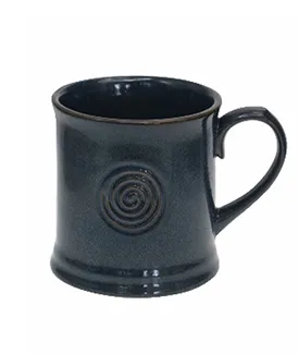 Blue Irish Pottery Tankard Mug
