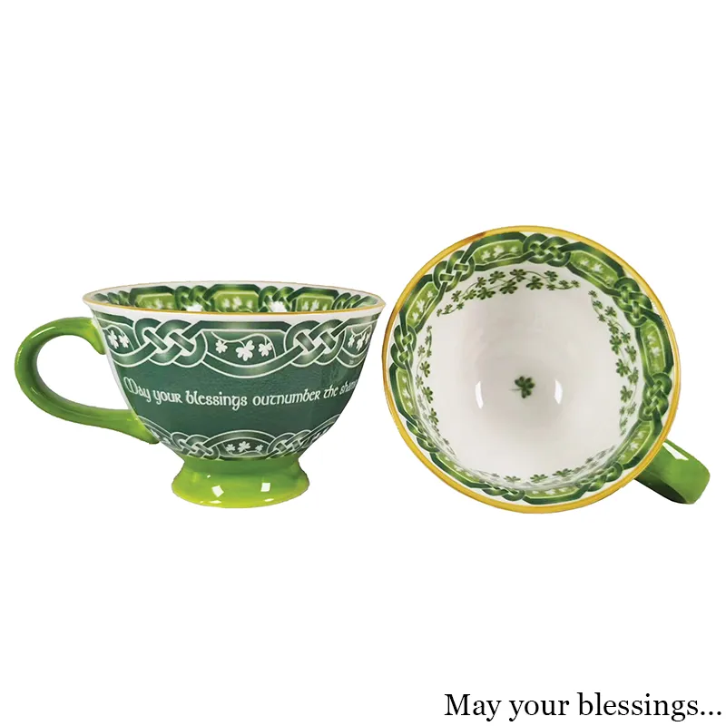 D63115 MAY YOUR BLESSING Irish Designed Latte Cup Gaelsong