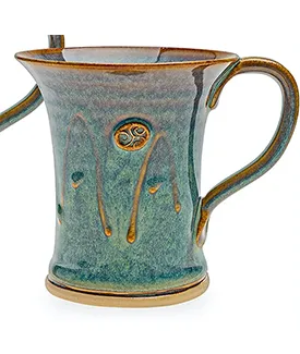 Handmade Pottery Celtic Flared Mug