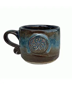 Handmade Triskelion Celtic Coffee Mug