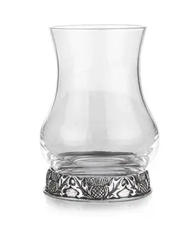 Pewter Flower o' Scotland Whiskey Glass 