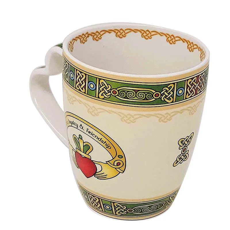 D63133 Irish Weave Claddagh Mug Side View Gaelsong