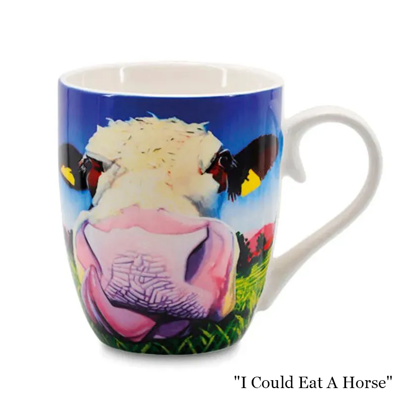D63138EATAHORSE Ceramic Irish Cow Coffee Mug Gaelsong