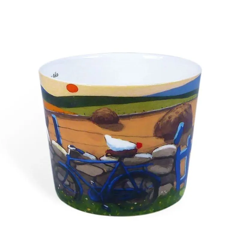 D63142 On Ewer Bike Irish Coffee Mug Side View Gaelsong
