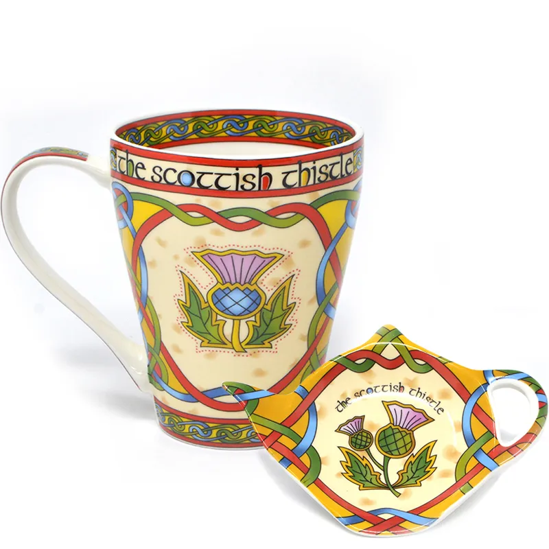  Scottish Thistle Mug & Teabag Holder Collection