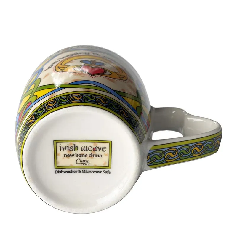 D63158 SINGLE Claddagh Bone China Irish Tea Set Bak Side Gaelsong