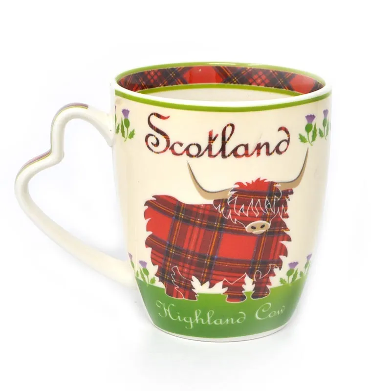 D63166 MUG Highland Cow Desgined Scotland Tea Set Gaelsong