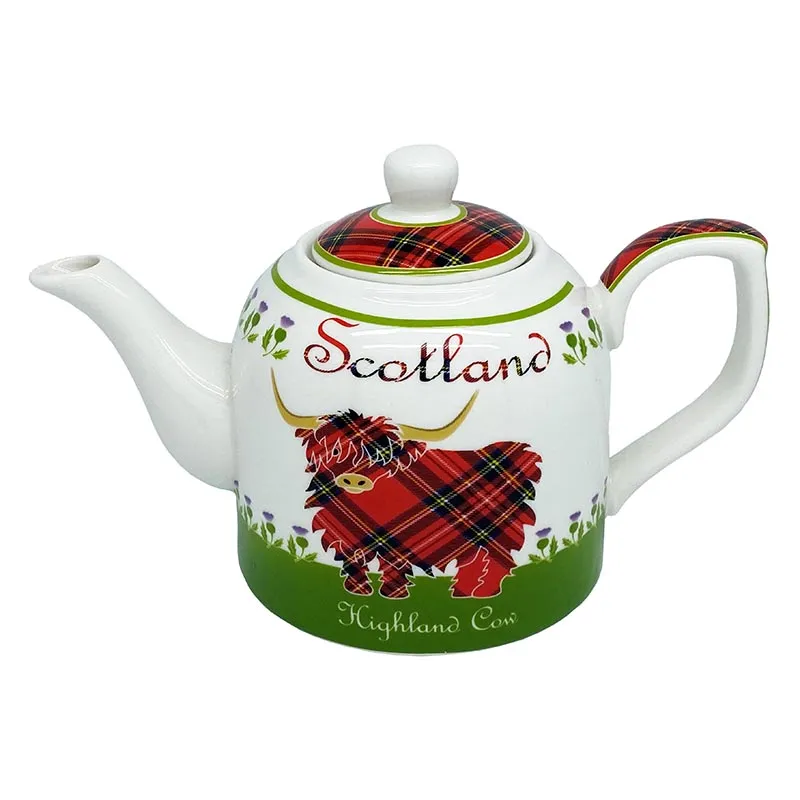 D63166 TEAPOT Highland Cow Desgined Scotland Tea Set Gaelsong