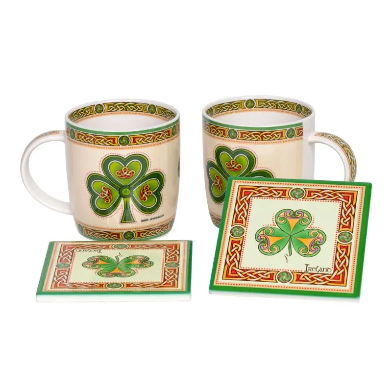 Book of Kells Designed Shamrock Mug Collection