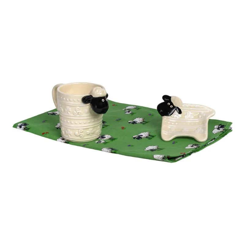 Rustic Irish Sheep Kitchen Accessory Gift Set Rustic Irish Sheep Kitchen Accessory Gift Set