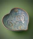 Handmade Pottery Irish Heart Bowl