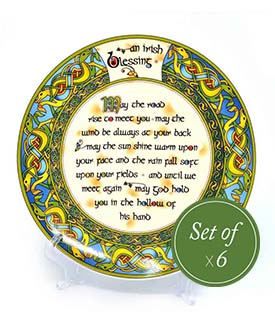 Old Irish Blessing Plate Set