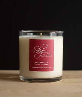 Scottish Raspberry Candle with White Ginger