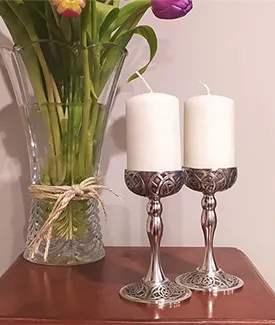 Handcrafted Celtic Knot Bridal Candleholders