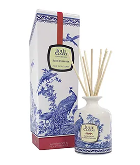 Porcelain Celtic Peacock Diffuser - Snowdrops & Hollyberries