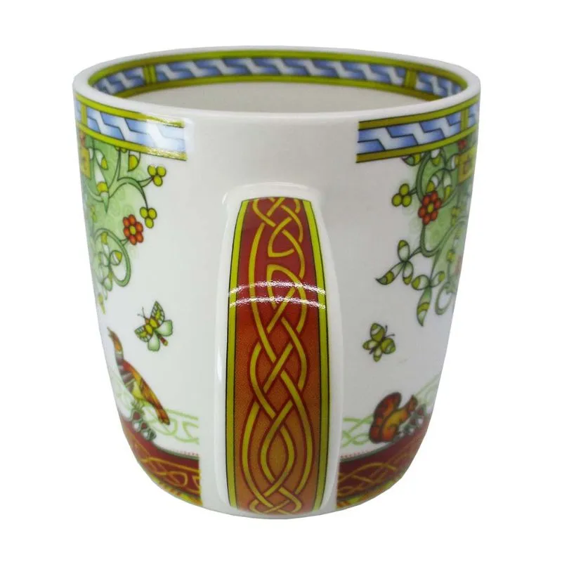 Celtic Tree Of Life Mug Made of Bone China White Green Gaelsong