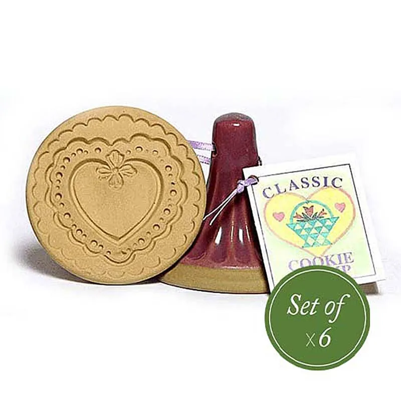 Celtic Lovers' Hearts Cookie Stamp Wedding Set of 6
