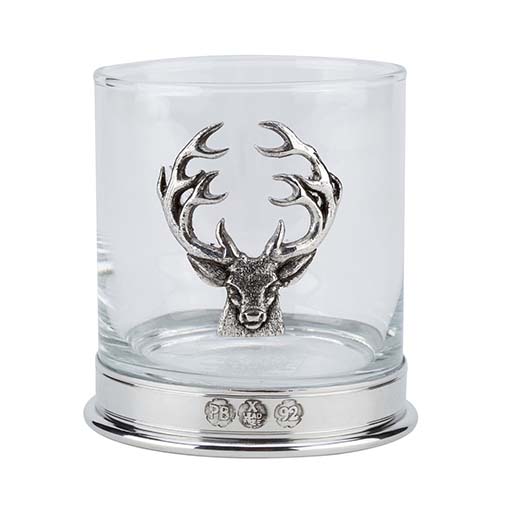 Hancrafted Scotland Stag Pewter Whiskey Glass