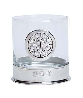 Handcrafted Pewter Celtic Knot Whiskey Glass