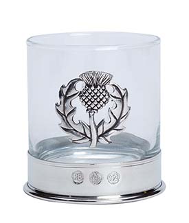 Handcrafted Scottish Thistle Whiskey Glass