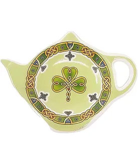 Ceramic Irish Shamrock Teabag Holder