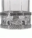 D68684 Handmade Pewter Glass Scottish Designed Decanter Highland Cow Motif Gaelsong