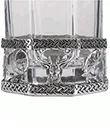 D68684 Handmade Pewter Glass Scottish Designed Decanter Stag Motif Gaelsong