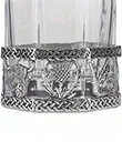 D68684 Handmade Pewter Glass Scottish Designed Decanter Thistle Motif Gaelsong