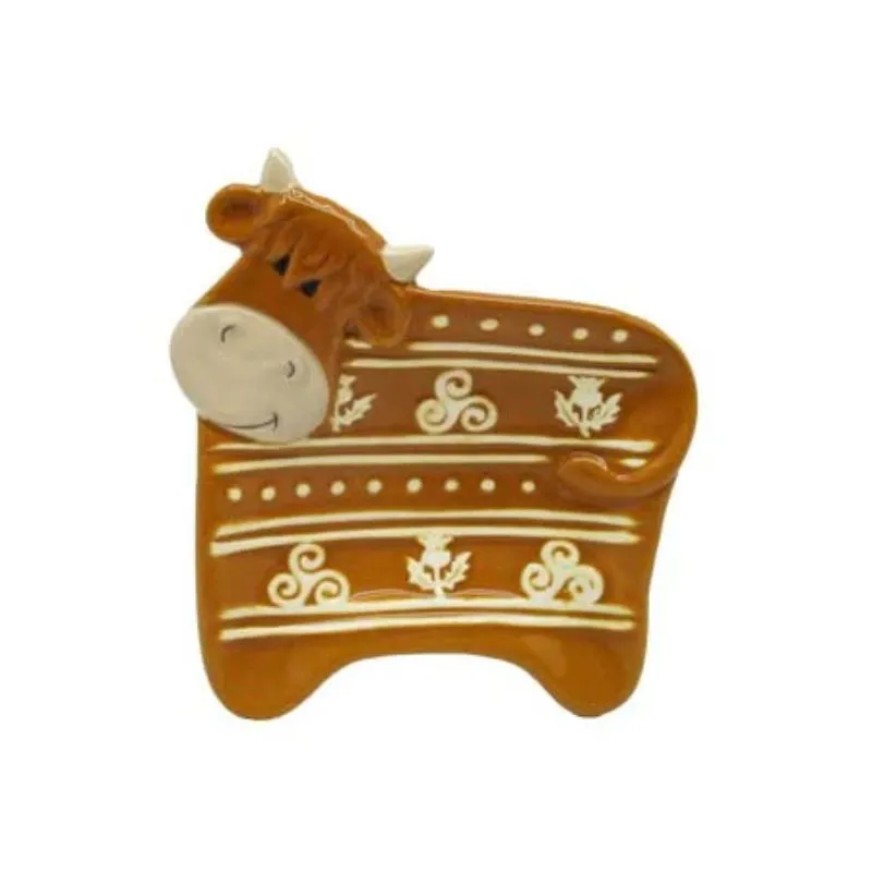 D68715 Handpainted Highland Cow Ceramic Kitchen Set Gaelsong