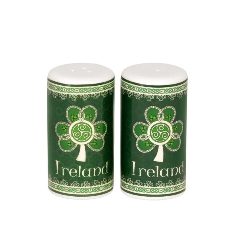 D68717 Celtic Spiral Shamrock Dinnerware Set of 2 Gaelsong