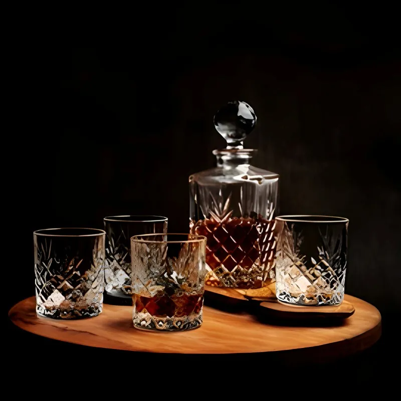 D68732 Irish Whiskey Decanter Tray Gift Set Lifestyle Gaelsong