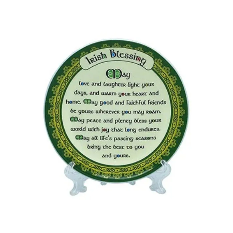 Bone China Celtic Designed Irish Blessing Plate Bone China Celtic Designed Irish Blessing Plate
