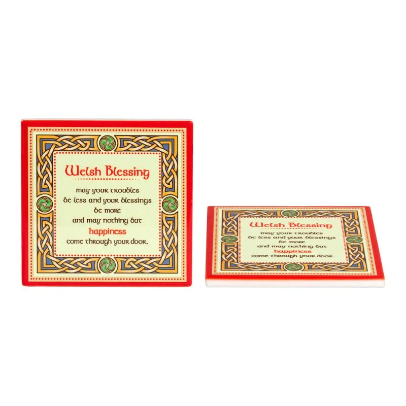 D68738 Colorful Welsh Coaster Set Gaelsong