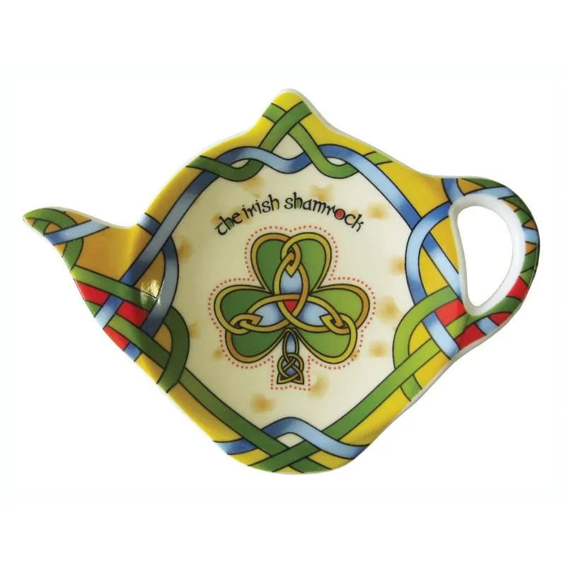 Ceramic Irish Shamrock Tea Bag Holder