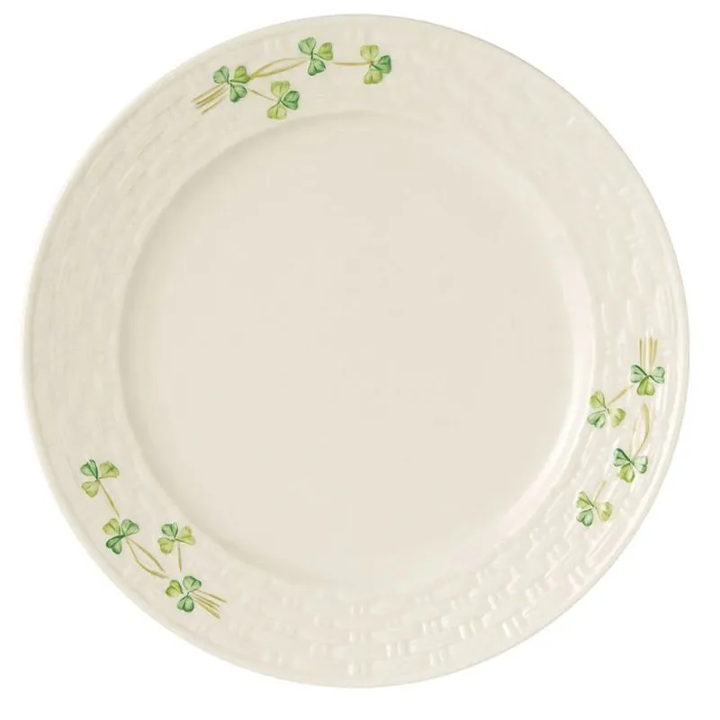 D68753 Parian China Irish Tableware with Shamrock Design Dinner Plate Gaelsong