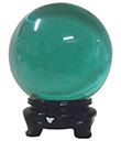 6 cm Crystal Ball with Stand Green Gaelsong